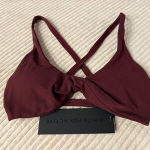 White Fox Boutique Deep Red Twist Bralette